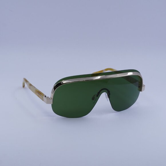 Palm Angels PERI10I KING 2455 Sunglasses Havana Gold Shield Frame, Green Lenses - Picture 5 of 11